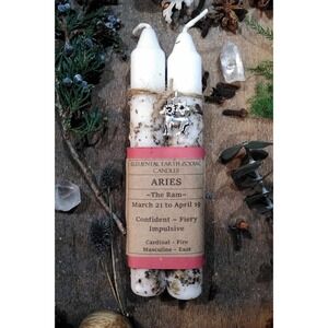 Aries‎ Ram Candles Set Zodiac Apothecary Meditation Cottagecore
